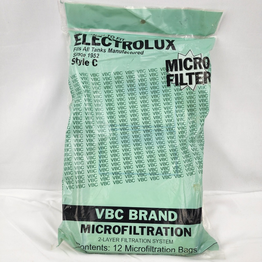 VBC Electrolux Style C Microfiltration Vacuum Cleaner Bags 12 Countโ New